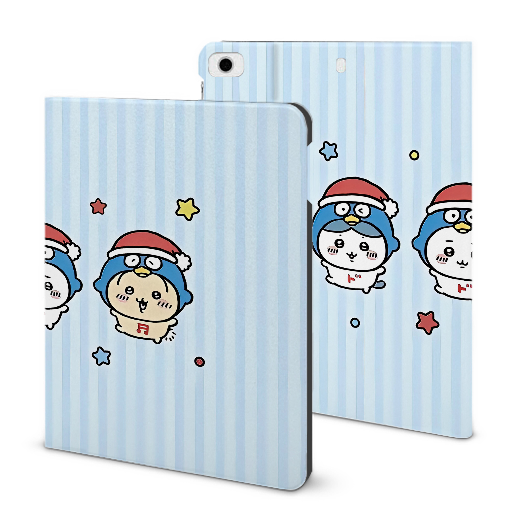 （画像用） ちいかわ Chii-kawa IPad ケース ブック型 PUレザー TPU 耐衝撃 軽量 薄型 ペン収納なし 全面保護 IPad 各モデル対応